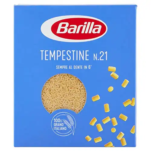 Barilla Pasta Tempestine N.21, Pastina di Semola di Grano Duro 100% Italiano, Confezione da 500g
